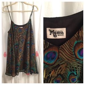 EUC Mumu Circus dress - Peacock